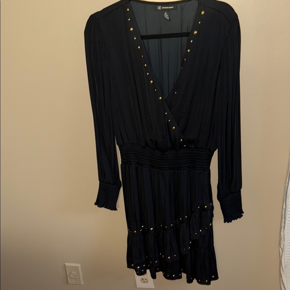 Elegant Black Dress with Gold Accents